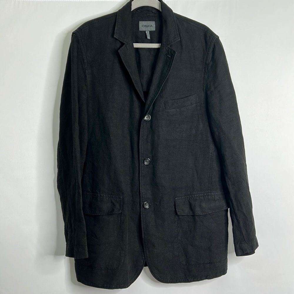 Oska 100% linen oversized long lagenlook blazer